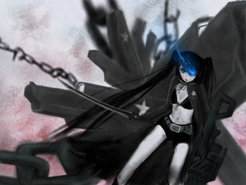 black rock shooter (black rock shooter) drawn by kakidama_jiru