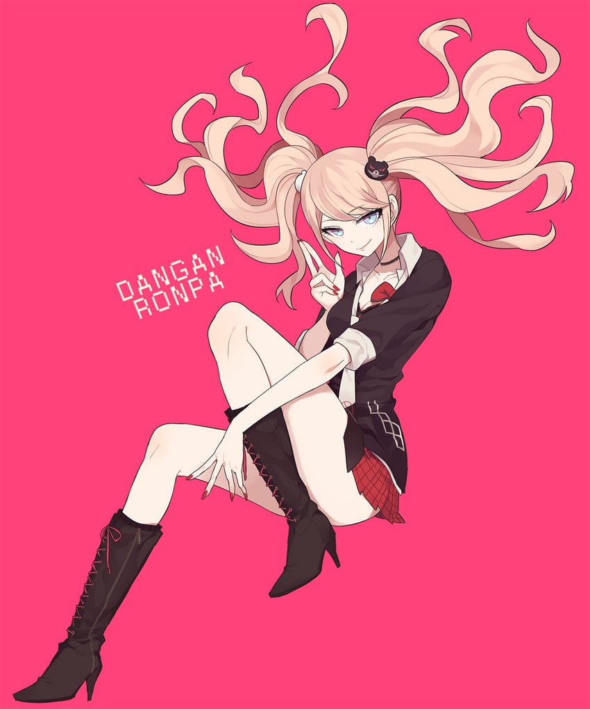 enoshima junko (danganronpa and 1 more) drawn by yabu_(yb8548)