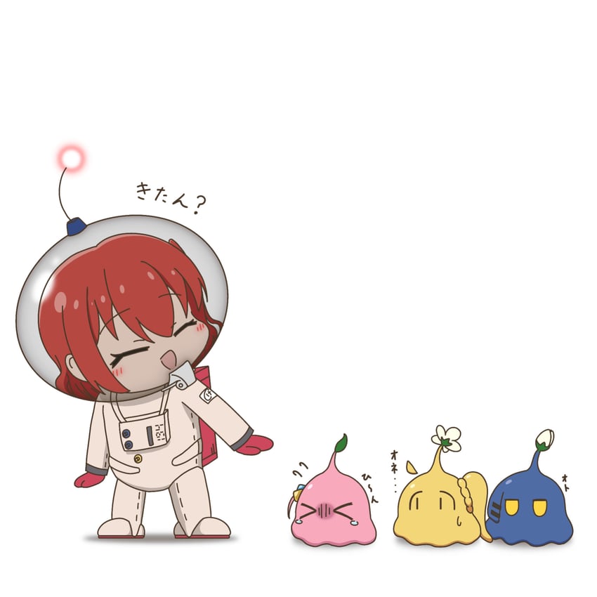 gotoh hitori, kita ikuyo, ijichi nijika, yamada ryo, and olimar (bocchi the rock! and 1 more) drawn by sanpai_(sanpairakugaki)
