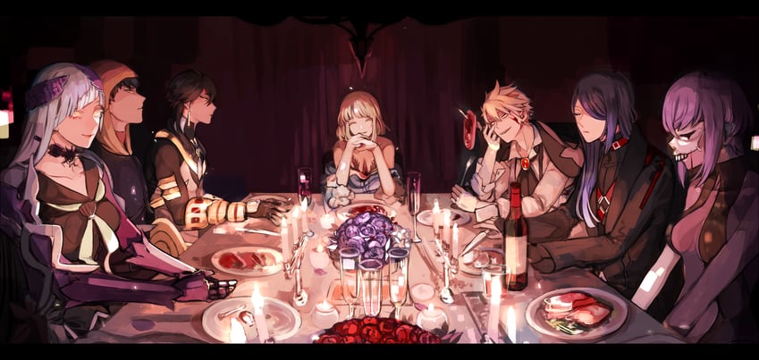 hassan of serenity, brynhild, ozymandias, arash, jekyll and hyde, and 3 more (fate and 2 more) drawn by 7wata_himori