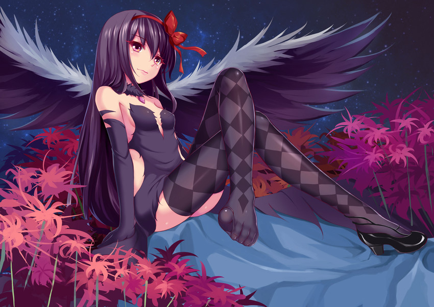akemi homura and akuma homura (mahou shoujo madoka magica and 1 more) drawn by yuj_(moemarket)