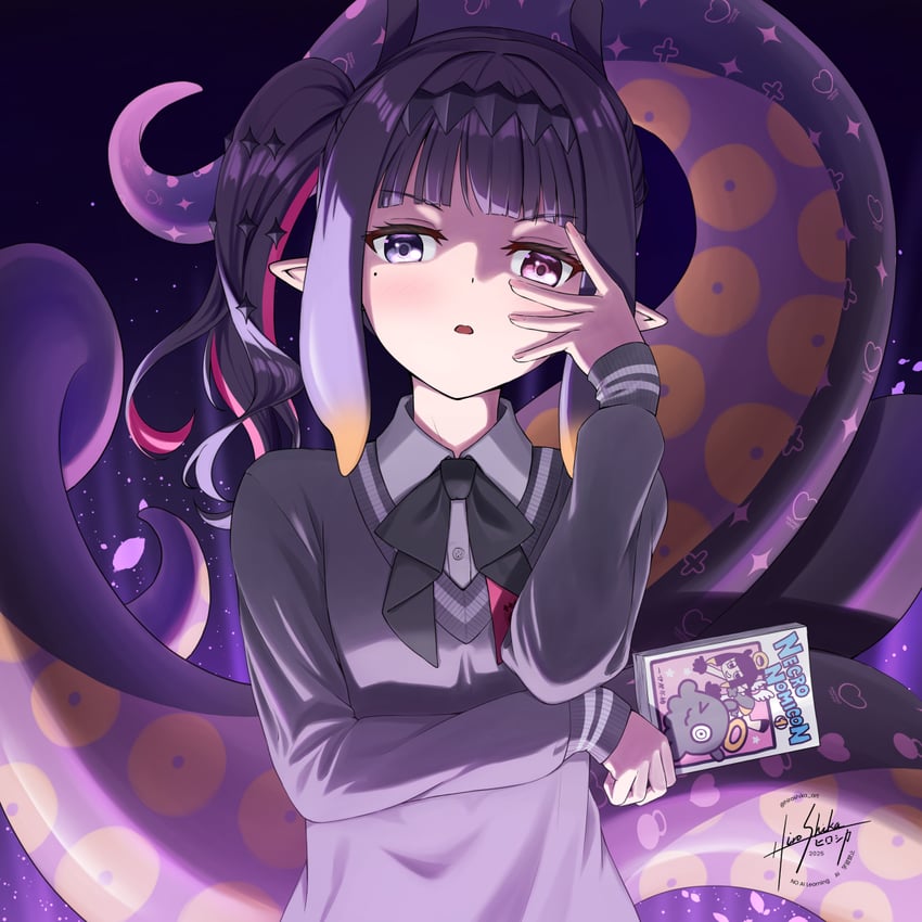ninomae ina'nis and ao-chan (hololive and 1 more) drawn by skyrail