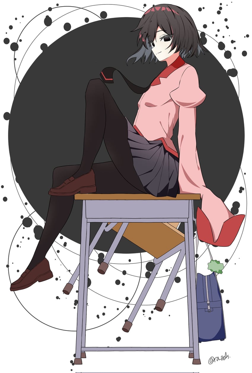oshino ougi and the darkness (monogatari) drawn by ra_zels