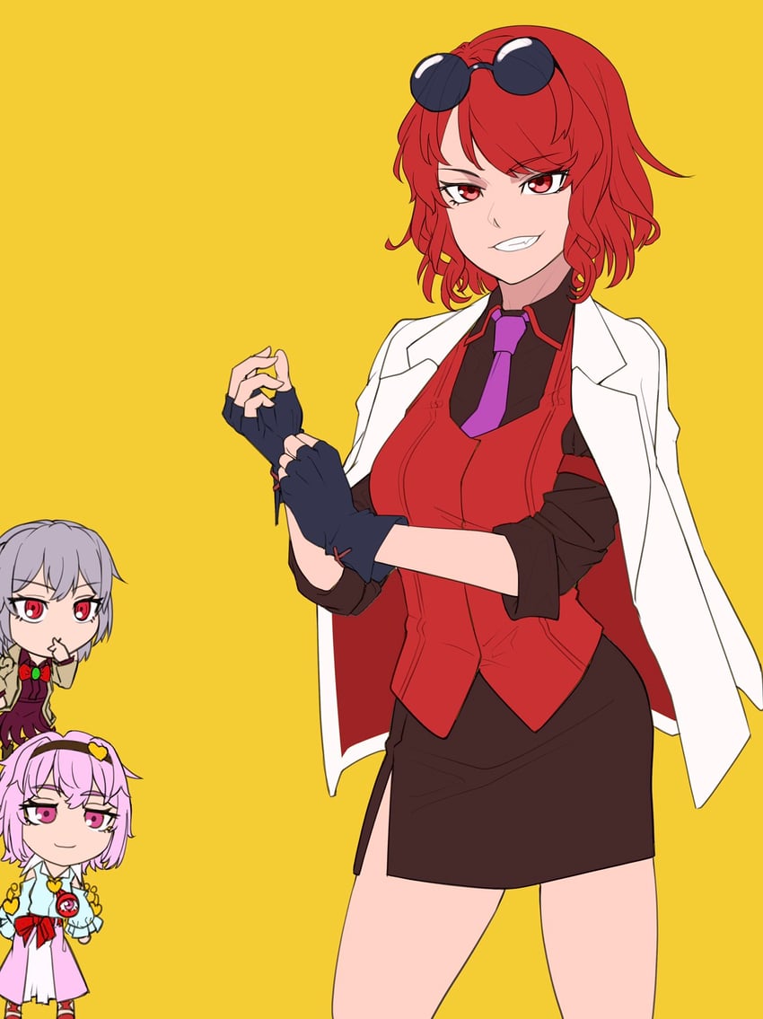 komeiji satori, kishin sagume, and horikawa raiko (touhou) drawn by kashiwagi_(pixiv35005989)
