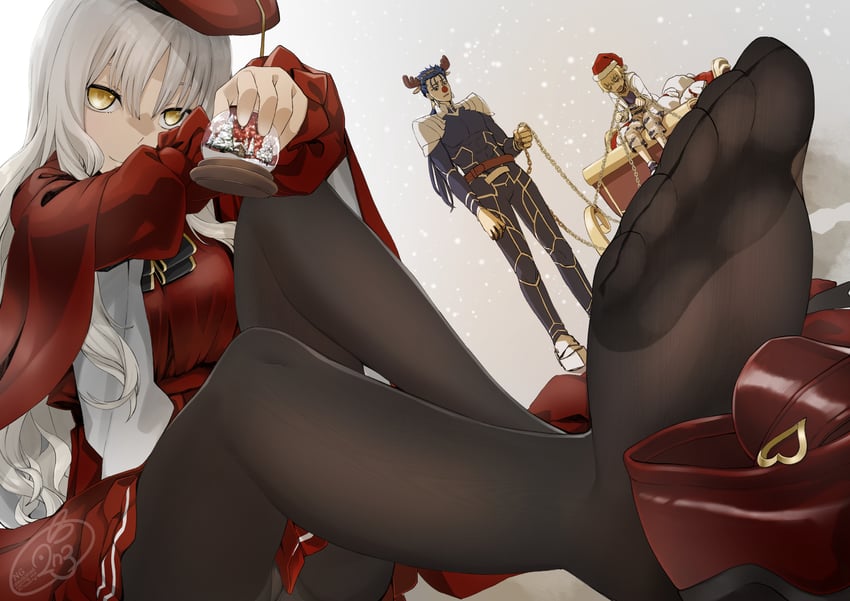 gilgamesh, cu chulainn, caren hortensia, and child gilgamesh (fate and 1 more) drawn by nonone_(the9thxsheep)
