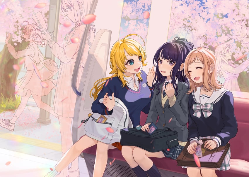 hachimiya meguru, sakuragi mano, and kazano hiori (idolmaster and 1 more) drawn by tanupon