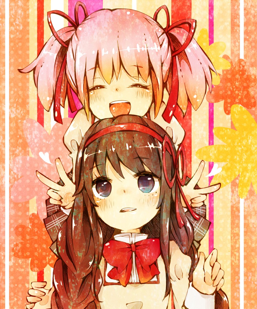 akemi homura and kaname madoka (mahou shoujo madoka magica) drawn by lailai0178223