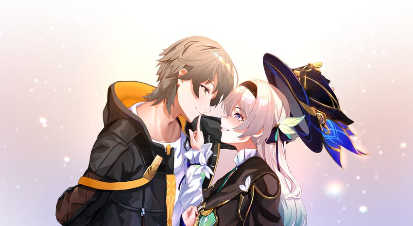 trailblazer, firefly, and caelus (honkai and 1 more) drawn by ailushin