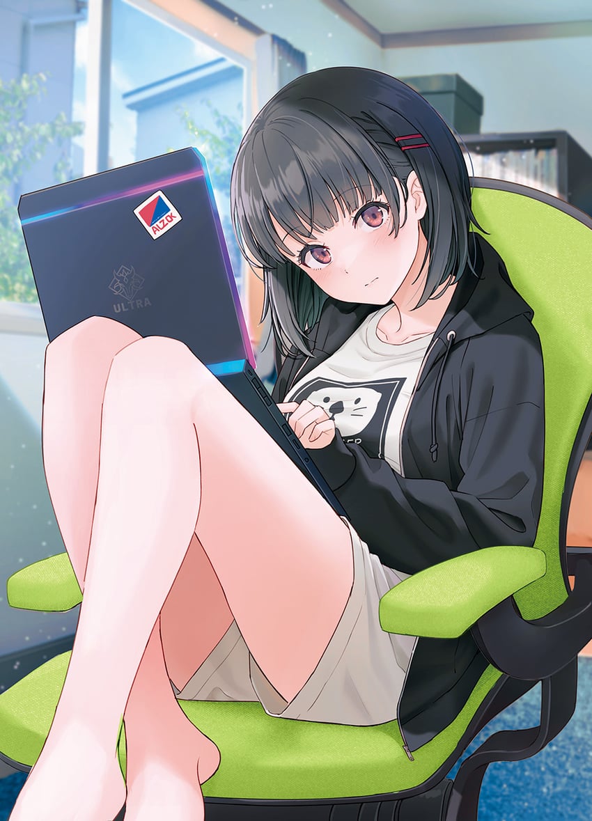 fumino kaede (senpai jitaku keibiin no koyou wa ikaga desu ka) drawn by hyuuga_azuri