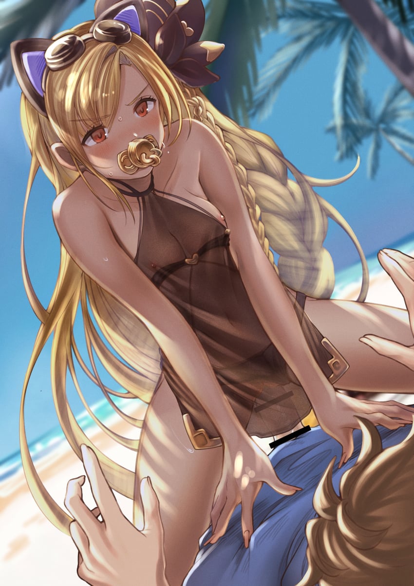 gran and helel ben shalem (granblue fantasy) drawn by nyapanu