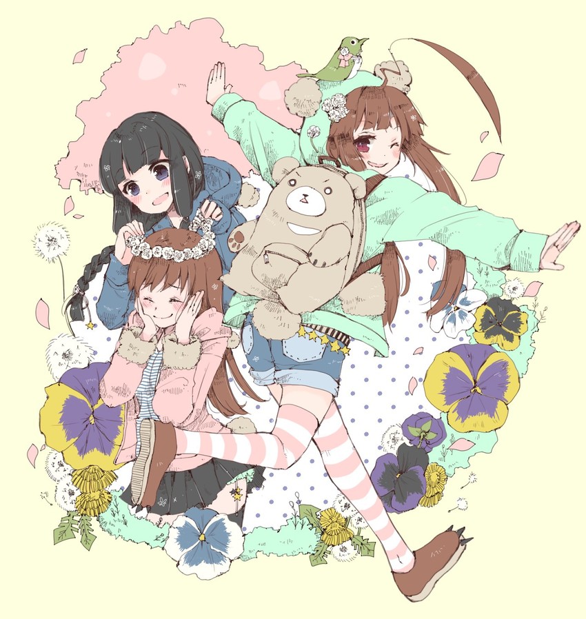 kitakami, ooi, and kuma (kantai collection) drawn by mito_(go!go!king!)