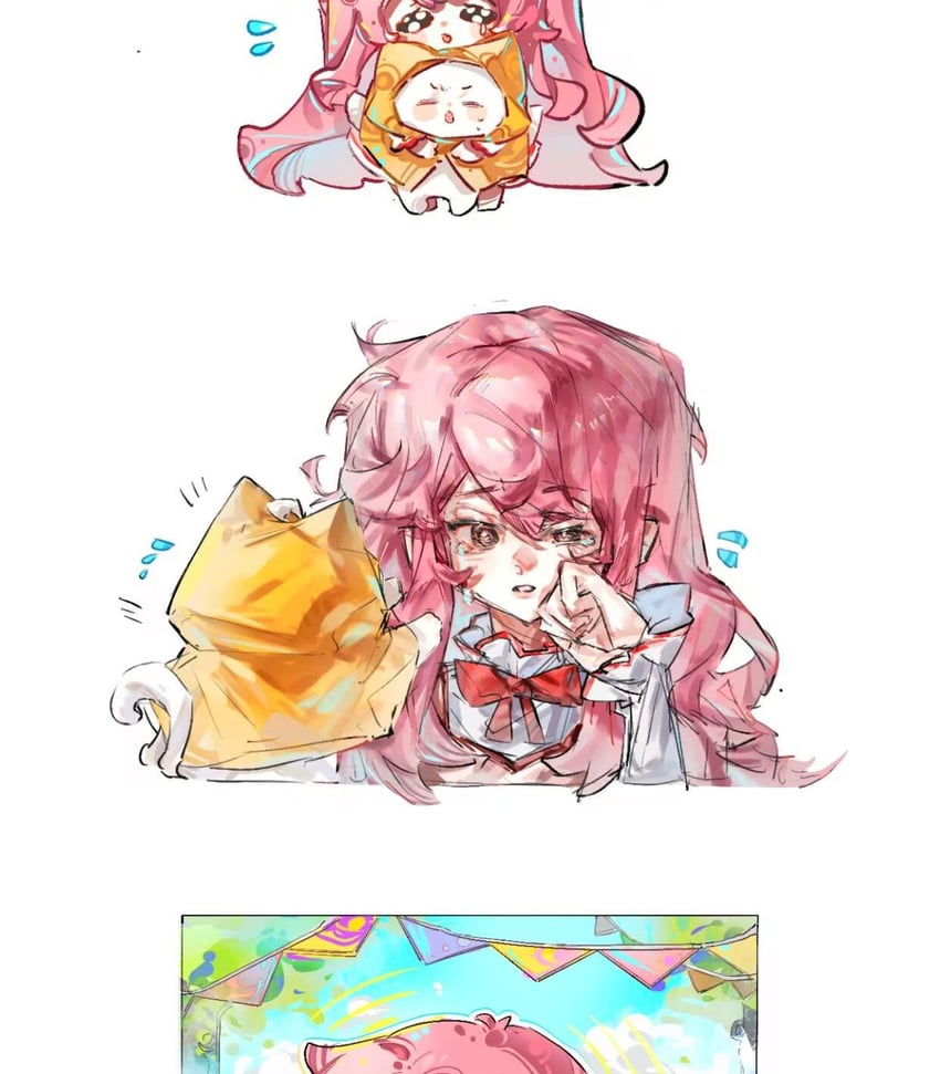 nikki, momo, and bloom poetry (nikki and 1 more) drawn by yiliwa