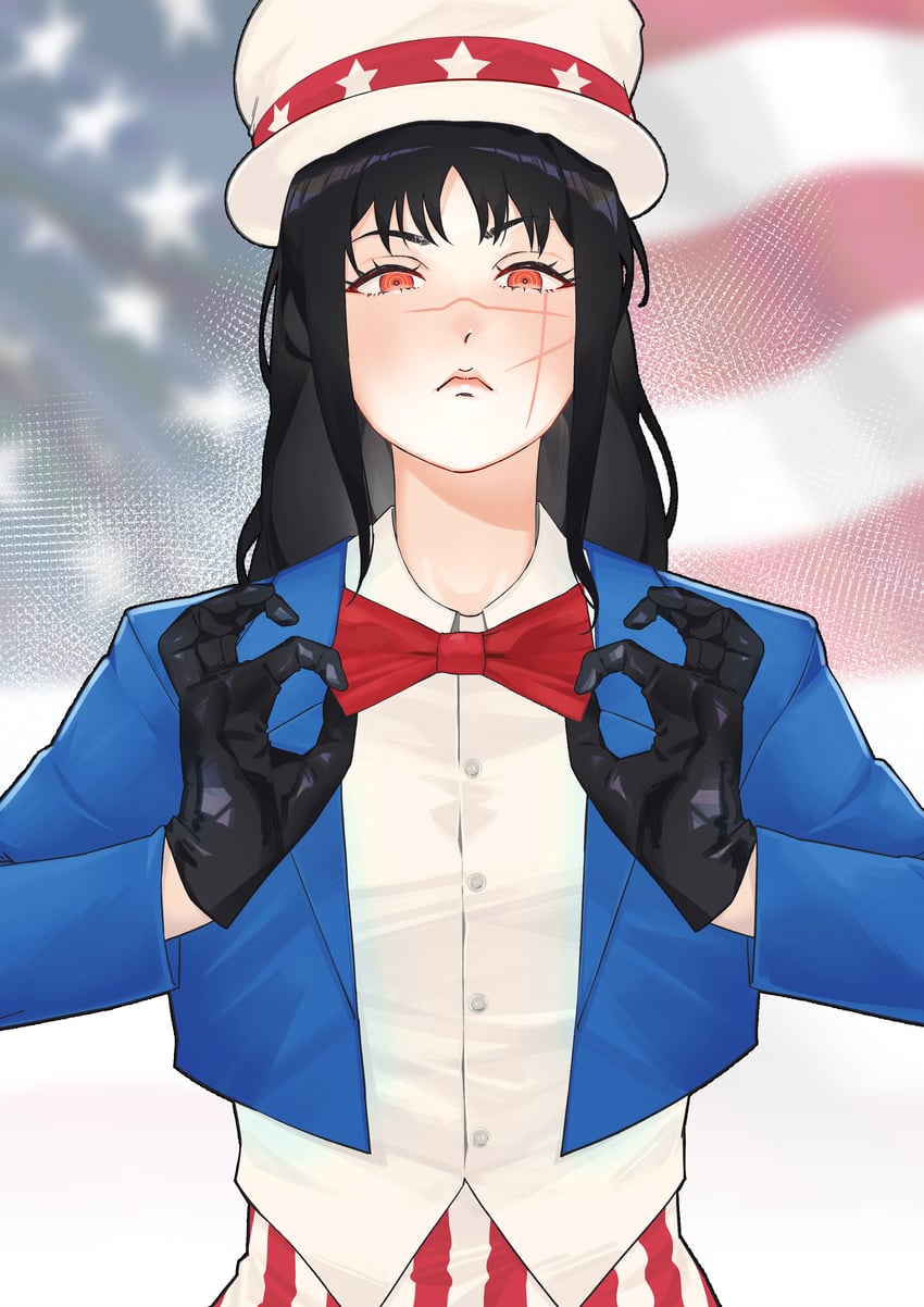 yoru and uncle sam (chainsaw man) drawn by dakaeya