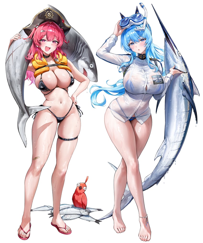 mast, helm, and morgan (goddess of victory: nikke) drawn by murabana44