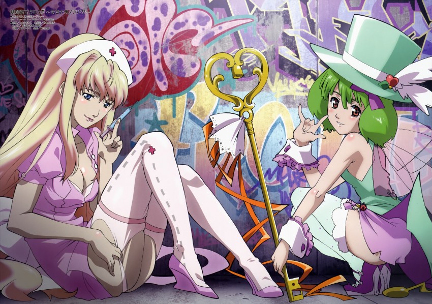 sheryl nome and ranka lee (macross and 2 more) drawn by itou_mariko