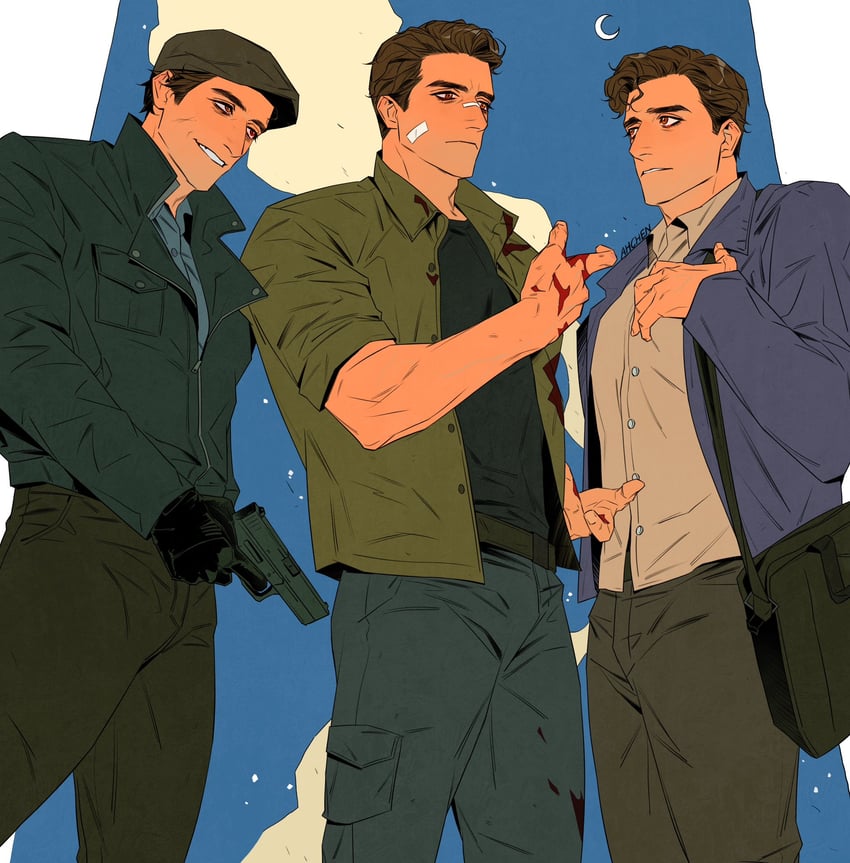 marc spector, steven grant, and jake lockley (marvel and 2 more) drawn by jasonev11778442