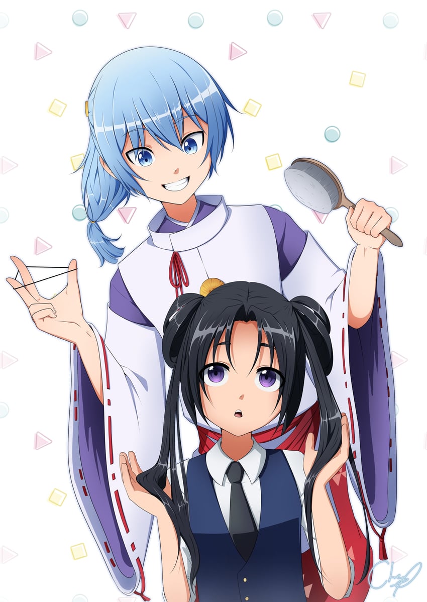 houjou tokiyuki and shiota nagisa (nige jouzu no wakagimi and 1 more) drawn by cleinadraws