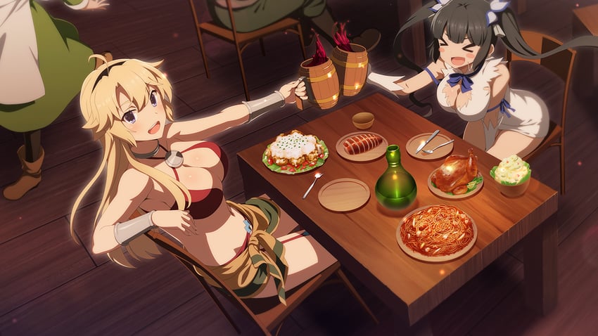 hestia, kohagura ellen, and tione hyryute (dungeon ni deai wo motomeru no wa machigatteiru darou ka and 2 more)
