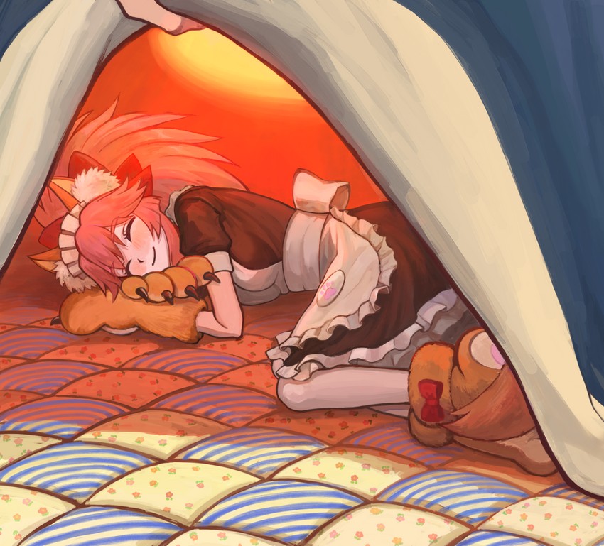 tamamo and tamamo cat (fate and 1 more) drawn by kumo955
