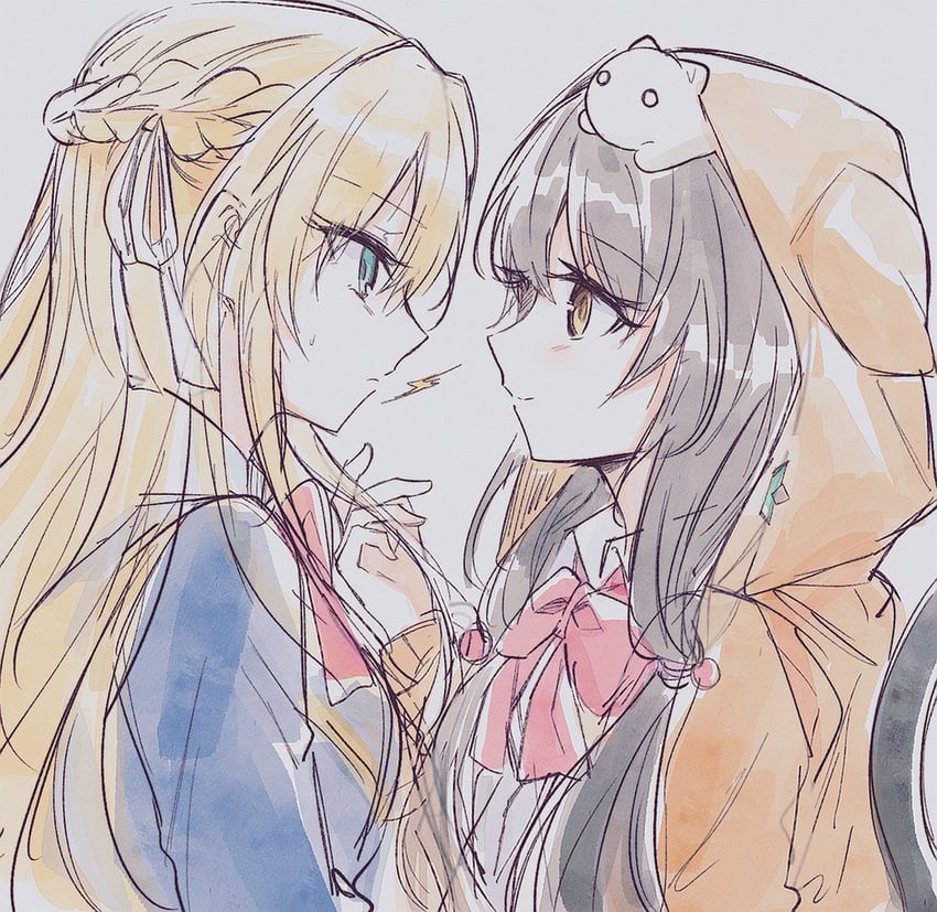 asakura karen and toujou tsukasa (heaven burns red) drawn by opi