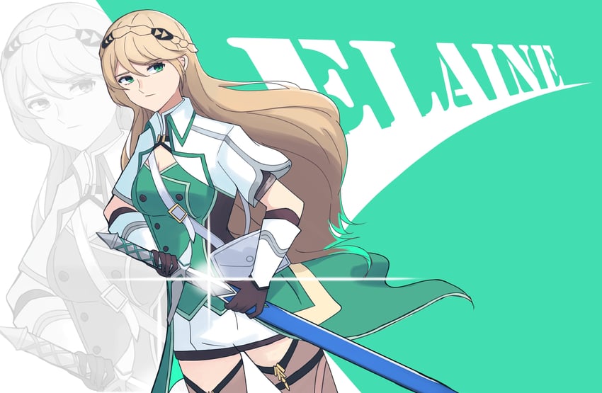 elaine auclair (eiyuu densetsu and 2 more) drawn by not_sauce