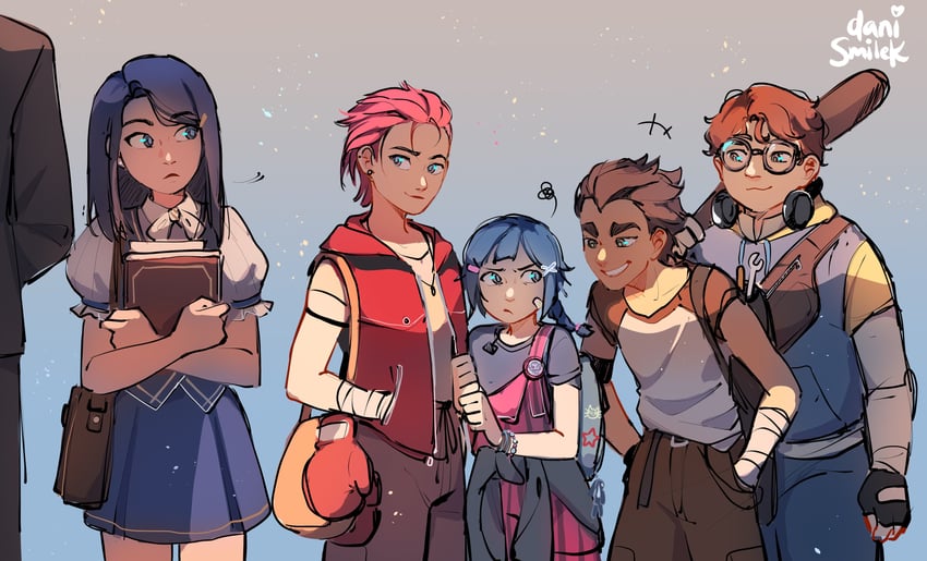 jinx, vi, caitlyn, arcane jinx, arcane caitlyn, and 4 more (league of legends and 1 more) drawn by danismilek