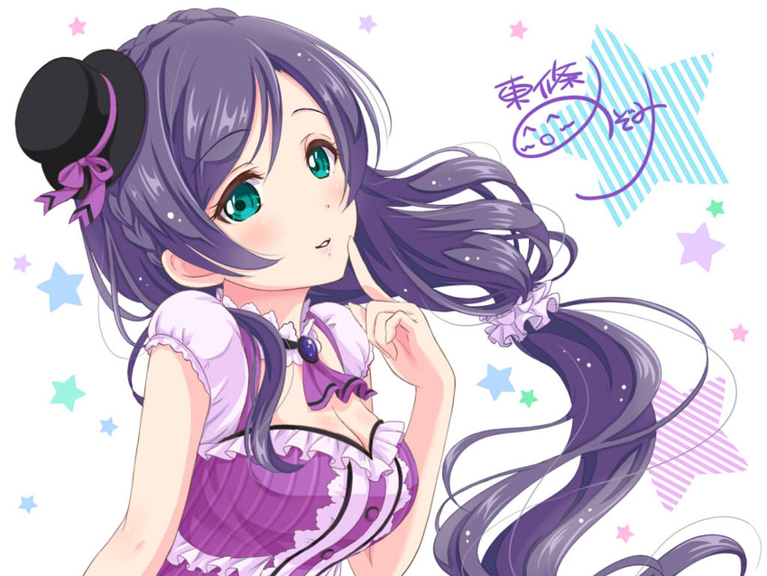 tojo nozomi (love live! and 1 more) drawn by yuuki_(yukinko-02727)