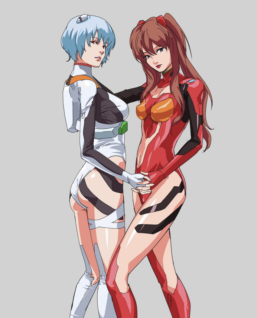 souryuu asuka langley and ayanami rei (neon genesis evangelion and 1 more) drawn by makacoon