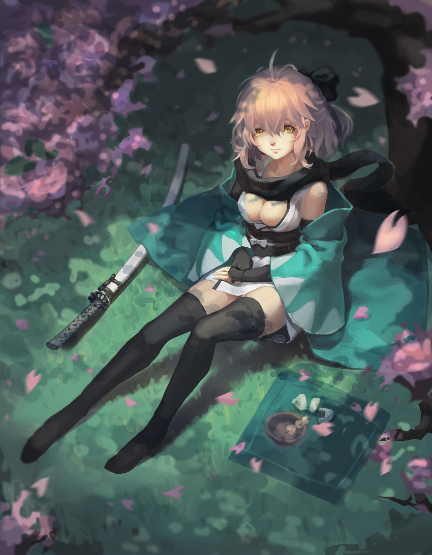 okita souji (fate and 1 more) drawn by skaijang
