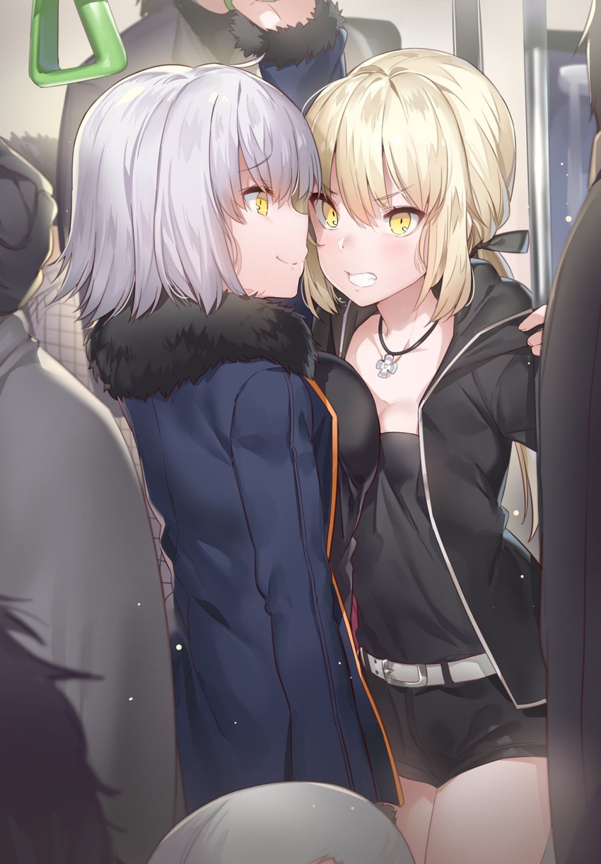 artoria pendragon, jeanne d'arc alter, and saber alter (fate and 1 more) drawn by yuran
