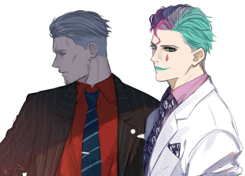 joe rikiichi and maimoto keisuke (nijisanji) drawn by isshiki_(ffmania7)