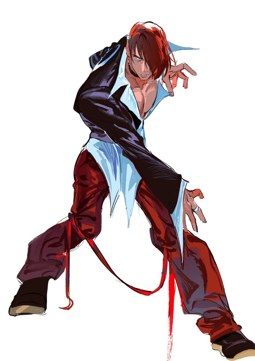 yagami iori (the king of fighters) drawn by atie1225