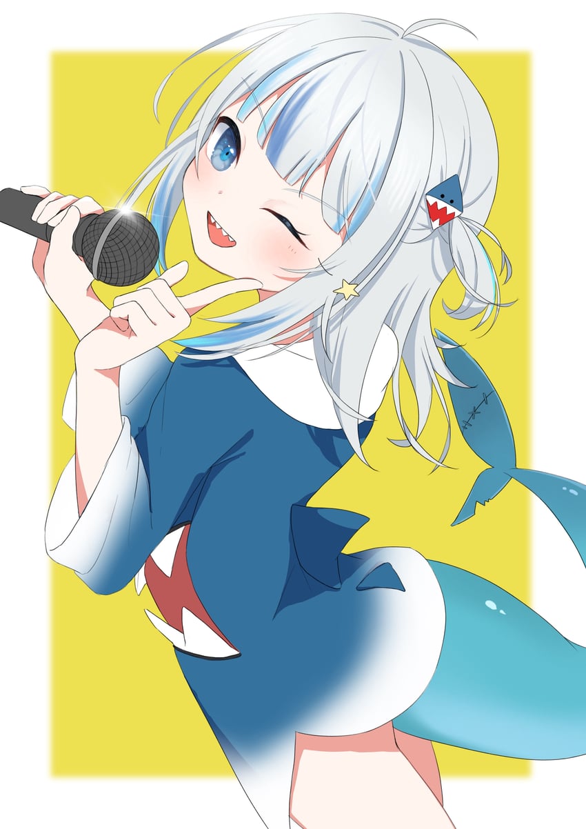 gawr gura (hololive and 1 more) drawn by aka_tadaima