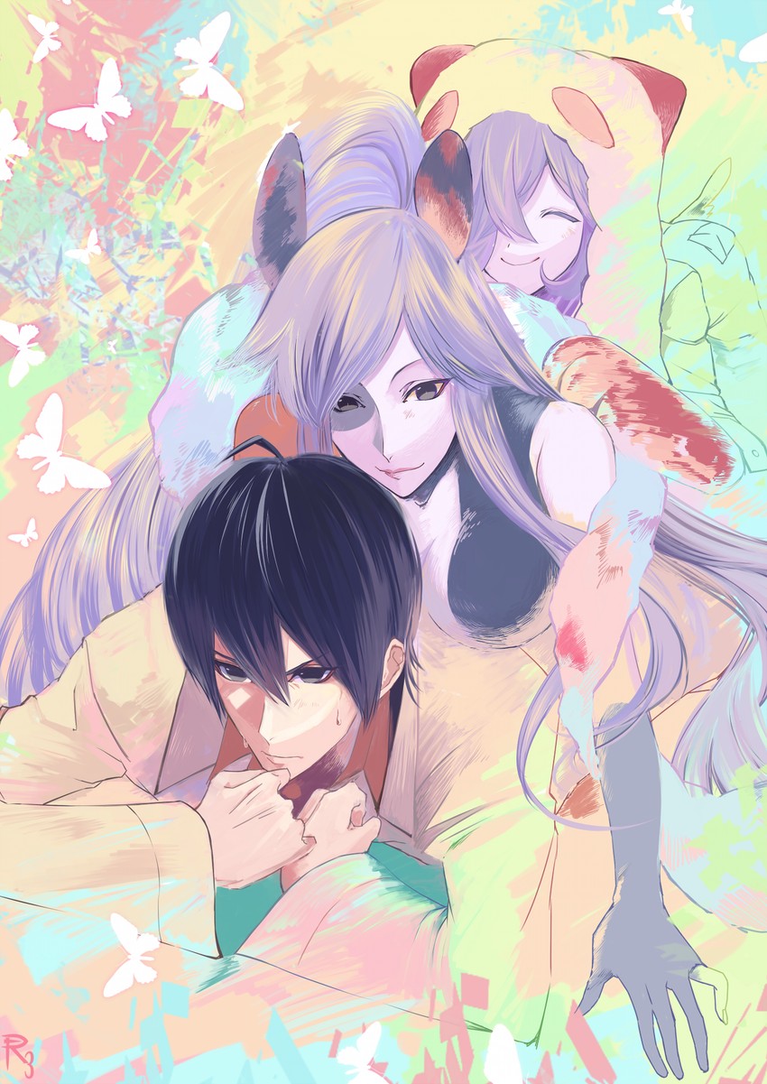 inga and yuuki shinjuurou (un-go) drawn by amawashi_(1004)