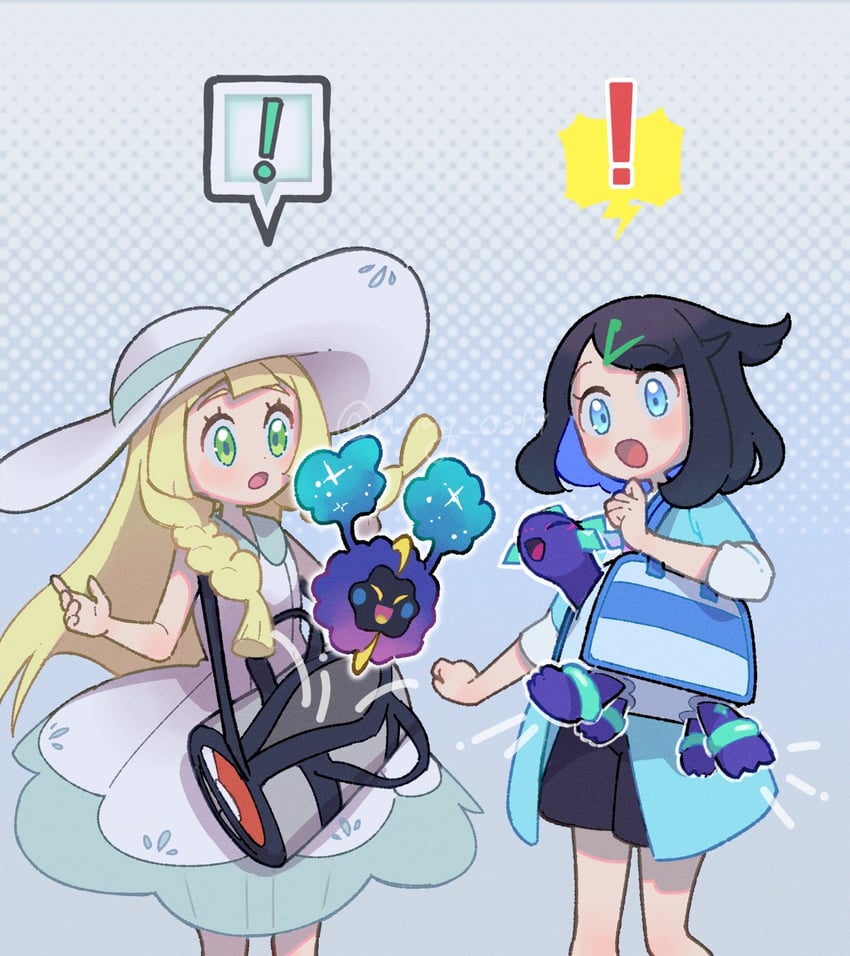 lillie, liko, cosmog, and terapagos (pokemon and 2 more) drawn by wing_(wing_0319)