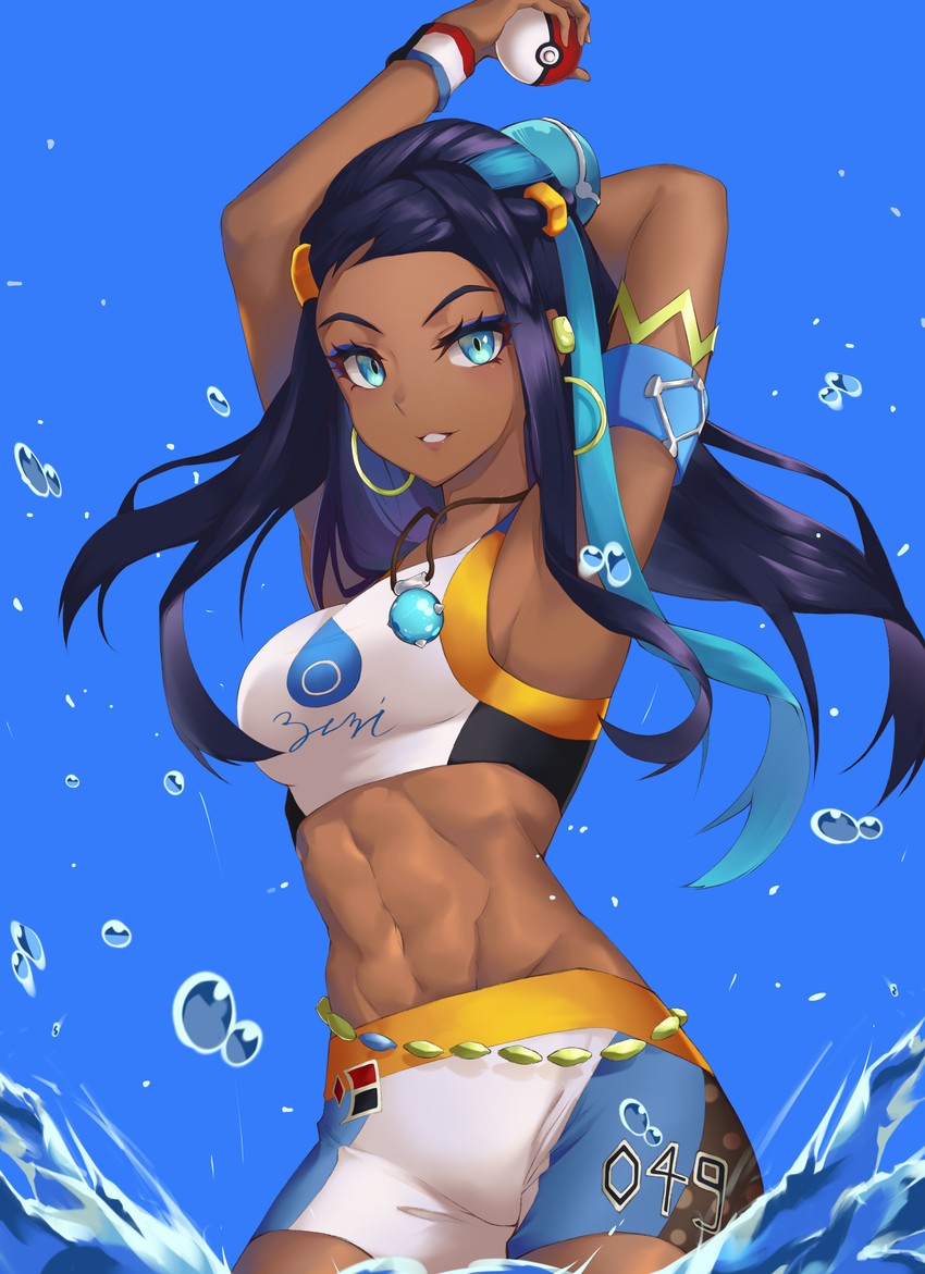 nessa (pokemon and 1 more) drawn by setsurimu_(pro_viden)