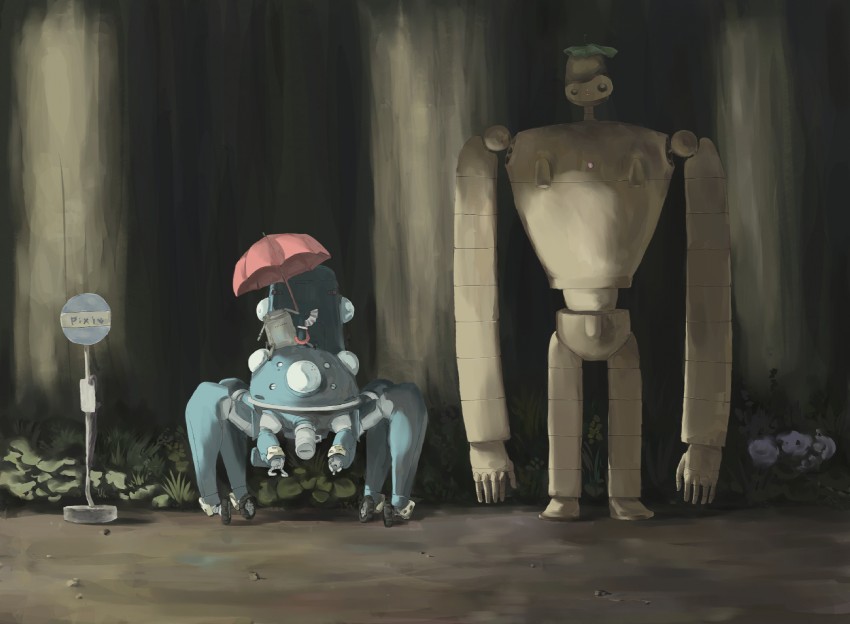tachikoma, laputa robot, and jameson cyborg (ghost in the shell and 3 more) drawn by iridori
