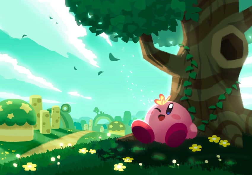 kirby and morpho knight (kirby) drawn by aruco_co