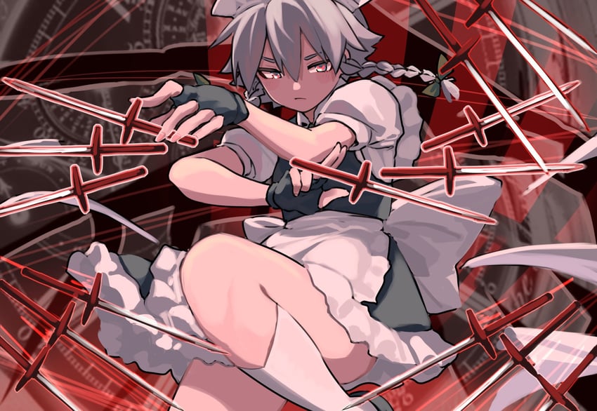 izayoi sakuya (touhou and 1 more) drawn by tuck_(tuck23978434)