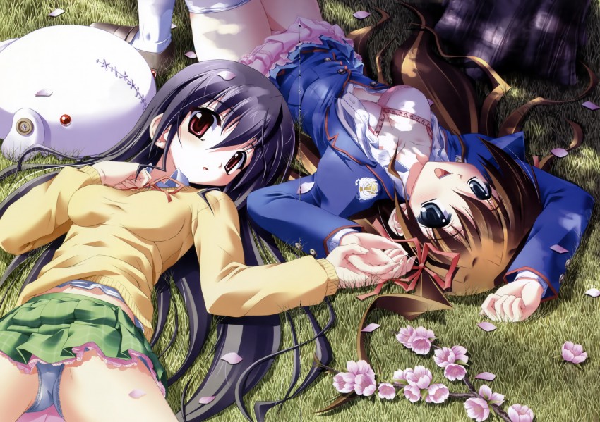 tokisaka hazuki and sakimine momoka (koimomo) drawn by yamino_kenji