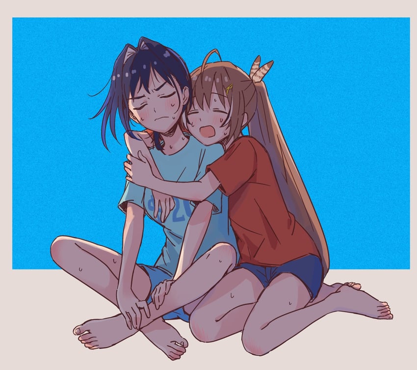 ouro kronii and nanashi mumei (hololive and 1 more) drawn by kisuu_(oddnumberr_)
