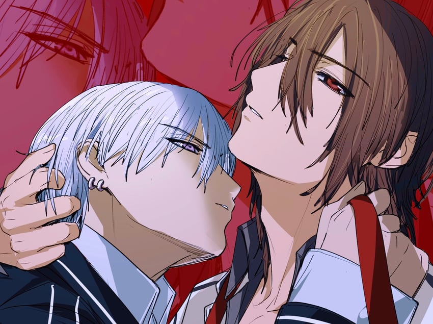 kuran kaname and kiryuu zero (vampire knight) drawn by amikoiiko