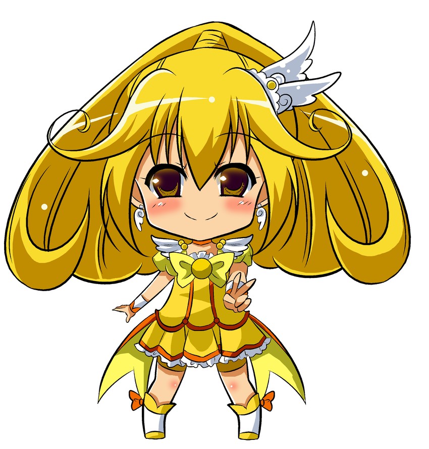 kise yayoi and cure peace (precure and 1 more) drawn by kazuta_(kazutan62)