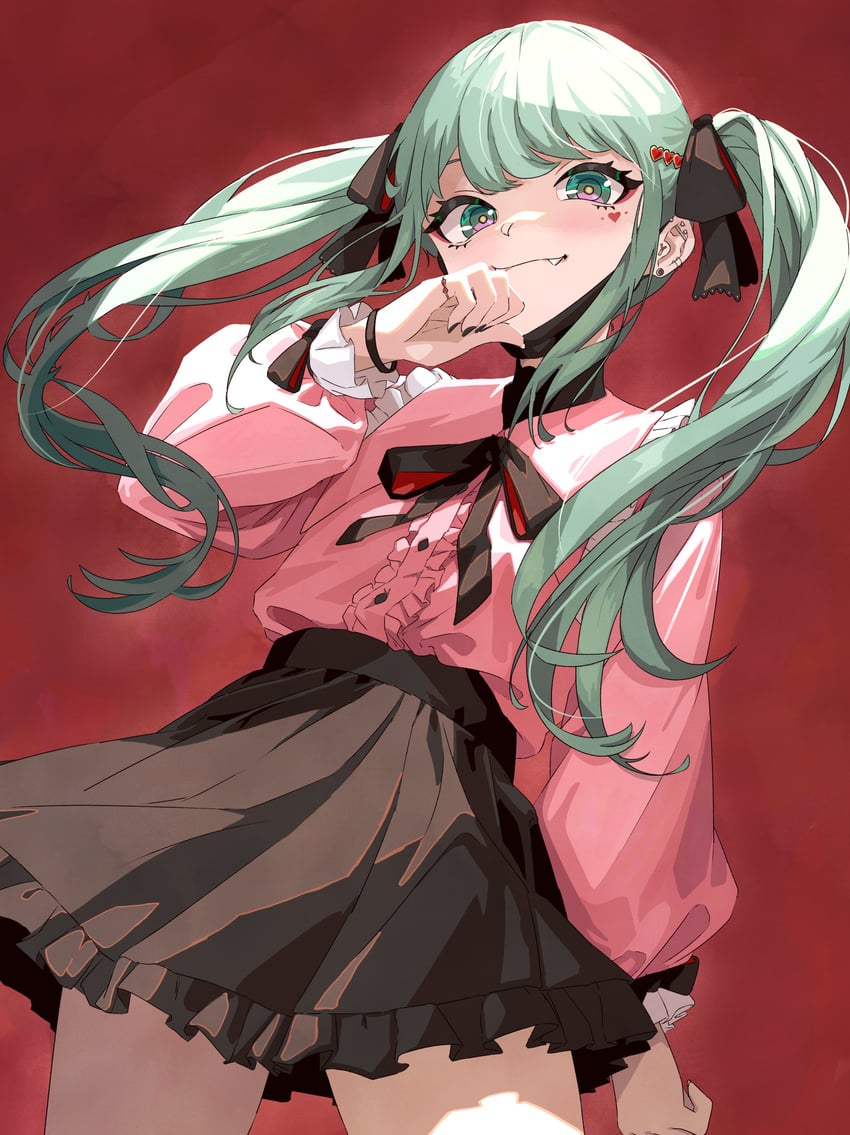 hatsune miku (vocaloid and 1 more) drawn by misozune_(rondeseo)