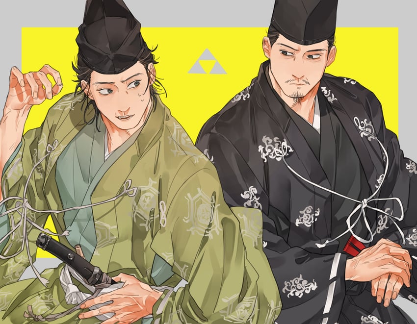 houjou yoshitoki and houjou yasutoki (kamakura-dono no 13-nin) drawn by bbbb_fex