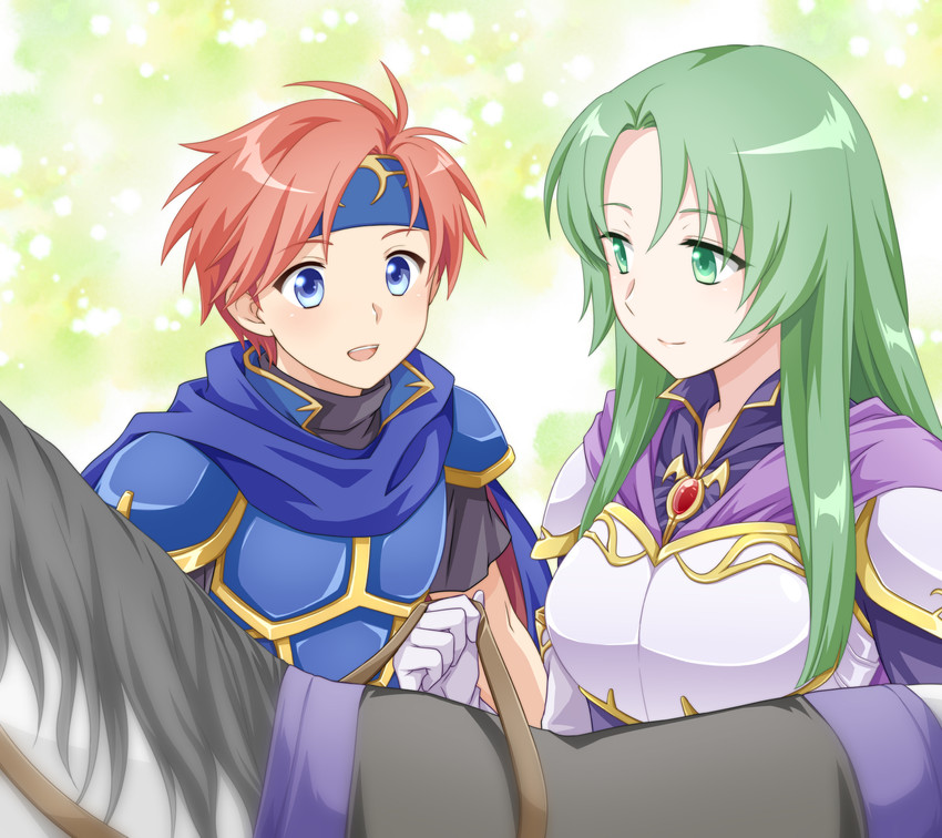 roy and cecilia (fire emblem and 1 more) drawn by ham_pon
