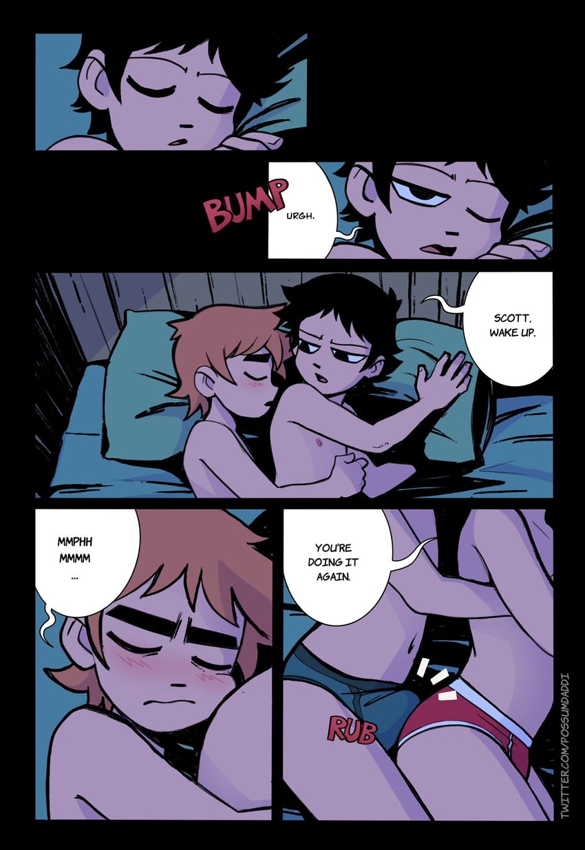 scott pilgrim and wallace wells (scott pilgrim) drawn by possumdaddi