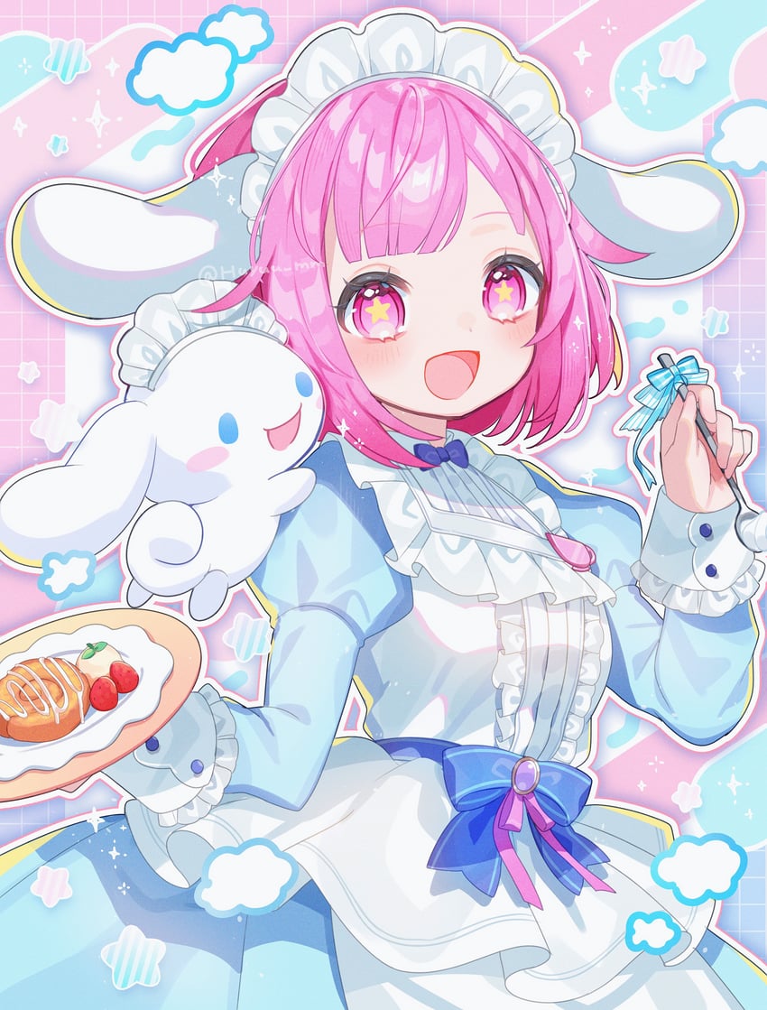 ootori emu and cinnamoroll (project sekai and 2 more) drawn by fuinagi_(huyuu_mm)