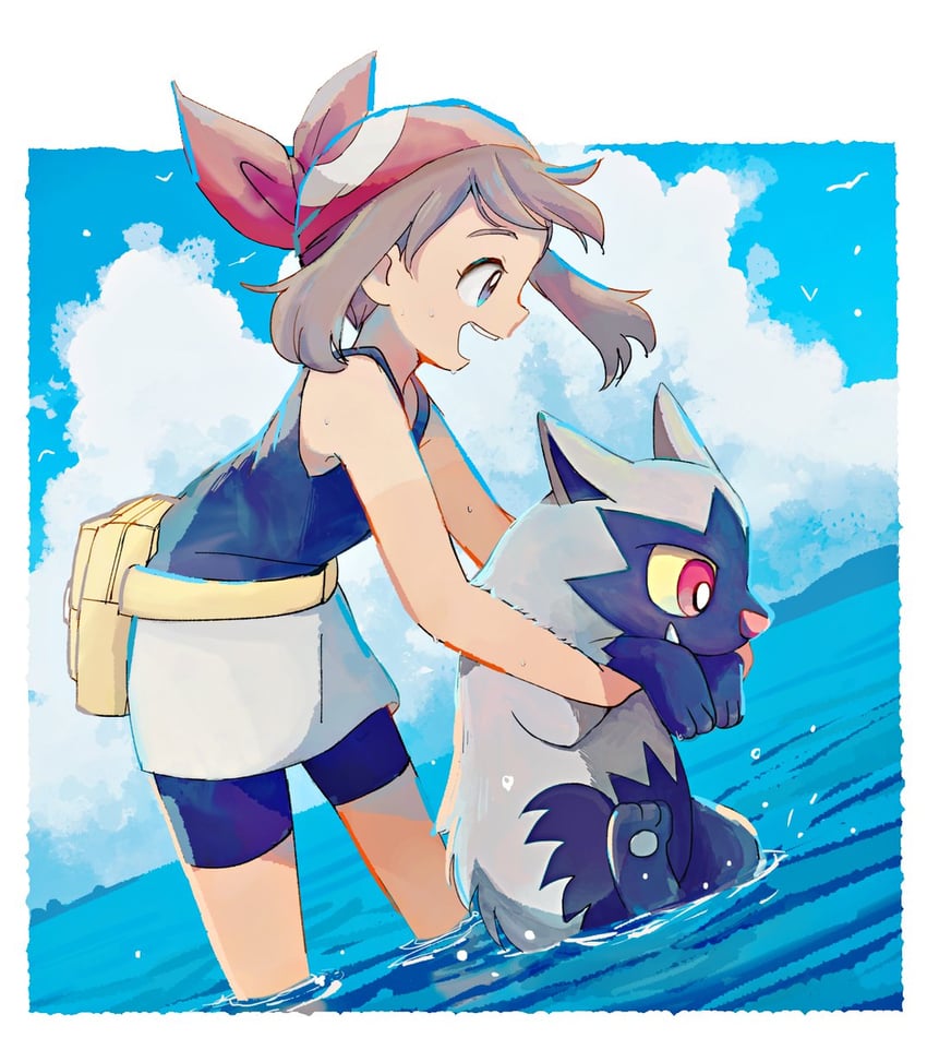 may and poochyena (pokemon and 1 more) drawn by popcorn_91