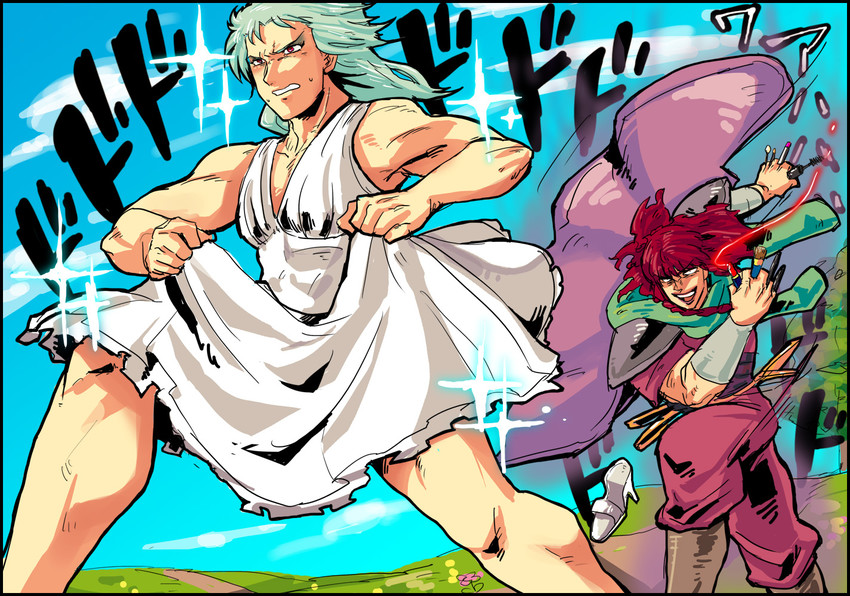 rei and yuda (hokuto no ken) drawn by yazaki_(yazakc)